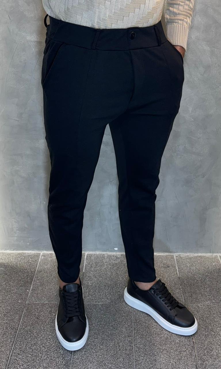 Calça de Alfaiataria Masculina com Elastano – Elegância e Conforto (Preto) - Imagem 2