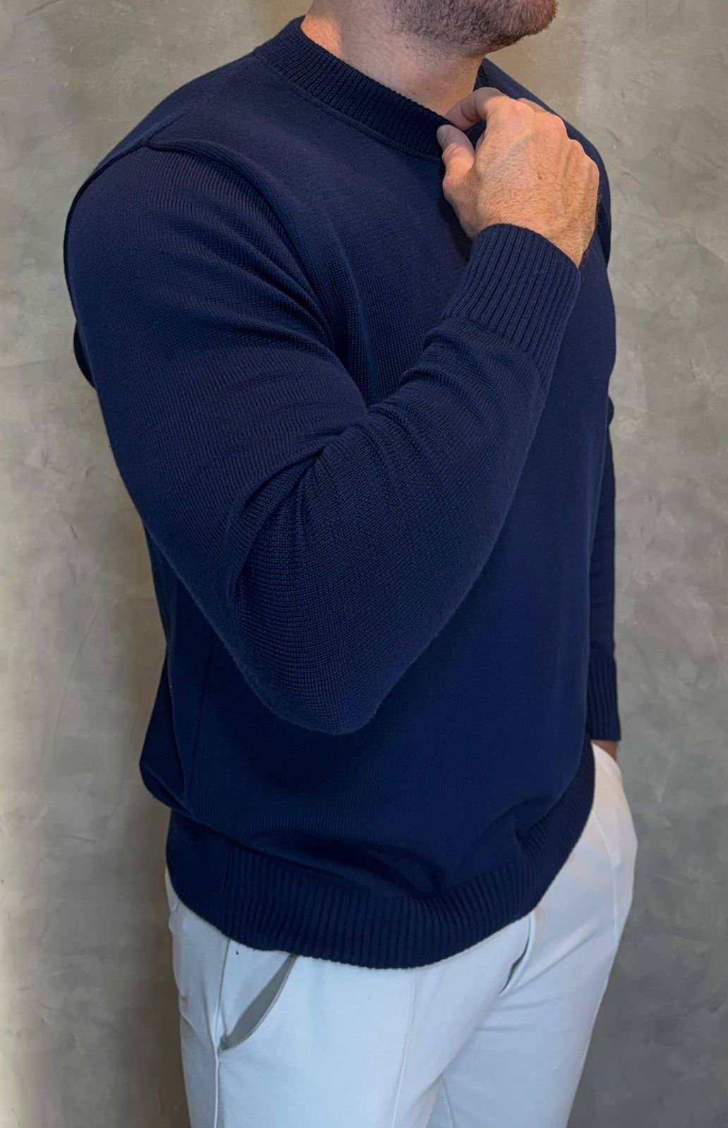 Suéter Tricot Azul-Marinho - Imagem 2