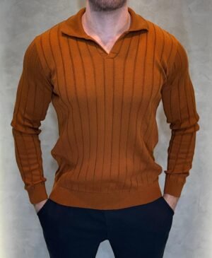 Suéter Tricot Polo Terracota